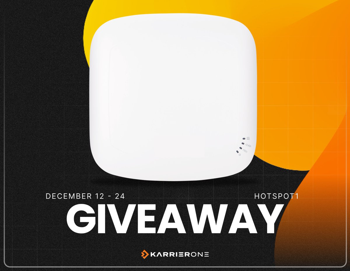 Karrier One (@karrier_one) on Twitter photo 📢 GIVEAWAY 📢
Introducing HOTSPOT1 by <a href="/karrier_one/">Karrier One</a>. Our first official WIFI product.
We’re giving away 300 of these WIFI Hotspots (over $50,000 in value).
How to enter:
1️⃣ Follow us on X
2️⃣ Tag 3 Friends
3️⃣ Fill out the below Google Form
Google Form ➡️ 📢 GIVEAWAY 📢
Introducing HOTSPOT1 by <a href="/karrier_one/">Karrier One</a>. Our first official WIFI product.
We’re giving away 300 of these WIFI Hotspots (over $50,000 in value).
How to enter:
1️⃣ Follow us on X
2️⃣ Tag 3 Friends
3️⃣ Fill out the below Google Form
Google Form ➡️