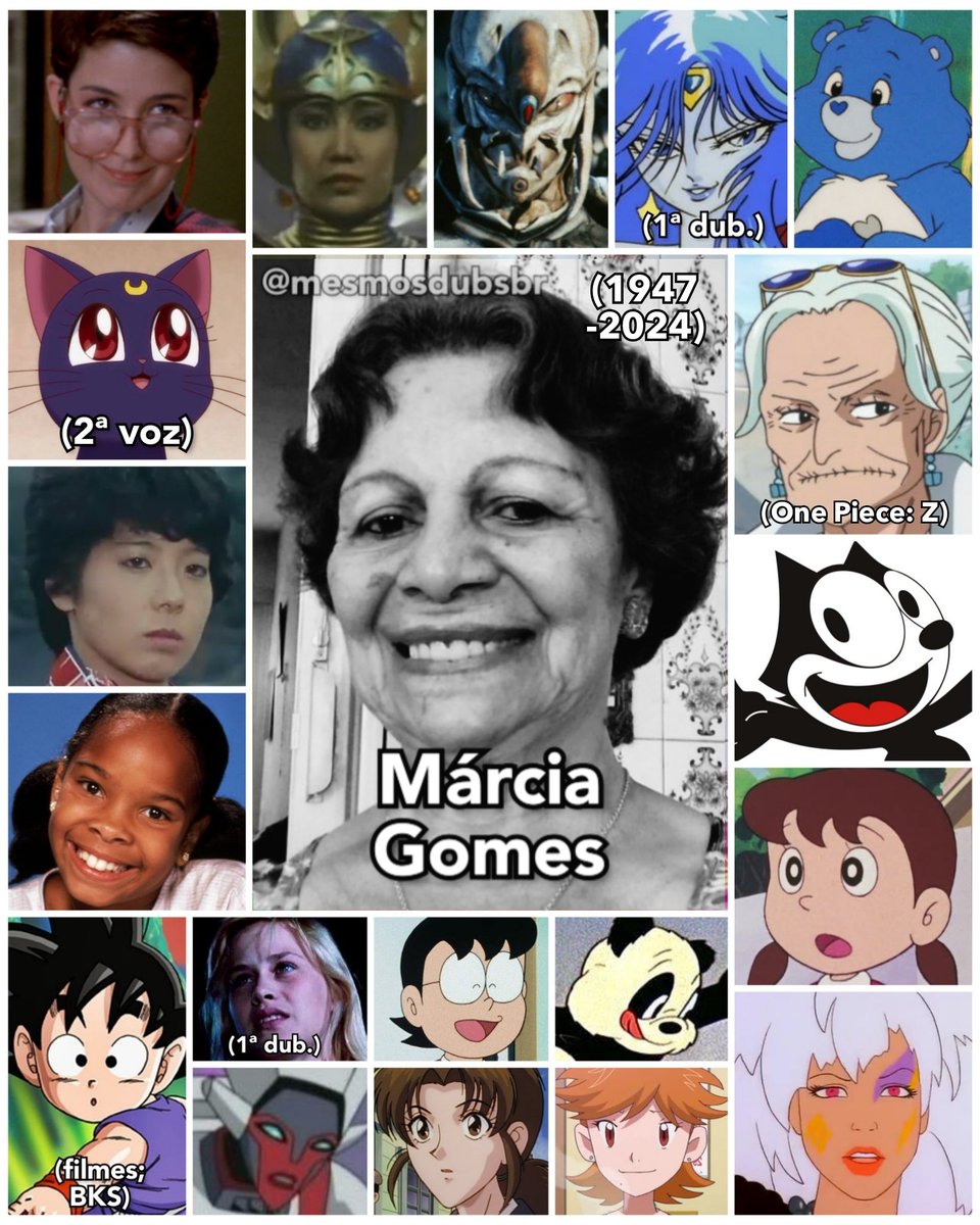 mesmosdubsbr's tweet photo. Infelizmente faleceu hoje a incrível dubladora e diretora veterana Márcia Gomes, nossa Janine em Os Caça-Fantasmas, Lua de Sailor Moon, Change Phoenix em Changeman, e Cátia em Punky, após 1 semana internada na UTI por uma infecção causada por uma hérnia! Vá em paz, Márcia! 🖤🕊 https://t.co/EXb0GAFy3G
