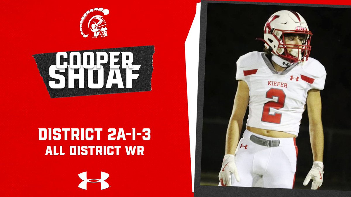 Kiefer Trojans Football (@kiefertrojansfb) on Twitter photo Congratulations to Senior <a href="/coopershoaf1/">Cooper Shoaf</a> for being voted by district coaches as a 2A-I District 3 All-District WR.
#TheBrotherhood #TPW #EAT Congratulations to Senior <a href="/coopershoaf1/">Cooper Shoaf</a> for being voted by district coaches as a 2A-I District 3 All-District WR.
#TheBrotherhood #TPW #EAT