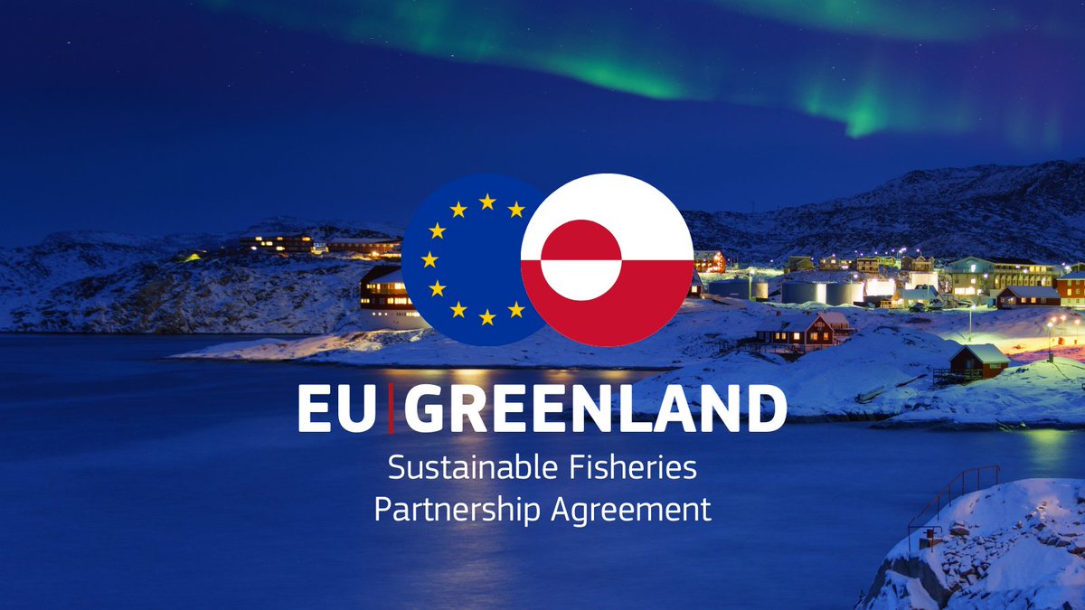EU_MARE's tweet image. EU &amp;amp; 🇬🇱 Greenland have renewed their implementing Protocol to the Sustainable Fisheries Partnership Agreement #SFPA

This allows the EU 🛥️ fleet to fish key species like #cod, #redfish, and #shrimp in #Greenland waters.