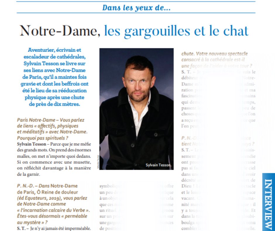 mc_noulens's tweet photo. Très heureuse d'avoir pu  rencontrer Sylvain Tesson afin de  mieux connaître son attachement indicible à Notre-Dame. 
Une interview à lire dans Paris Notre-Dame.
#sylvaintesson #NotreDameCathedral #NotreDame https://t.co/hHkD5pUh0l