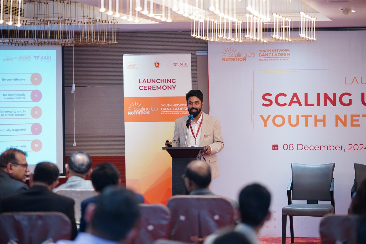 mrhasanbappy's tweet photo. Happy to share that the SUN Youth Network Bangladesh is launched under the leadership of SUN Secretariat Bangladesh, Ministry of Health and Family Welfare in coordination with other ministries and networks, and @GAINalliance serves as the network's secretariat. https://t.co/PUcI7251cQ
