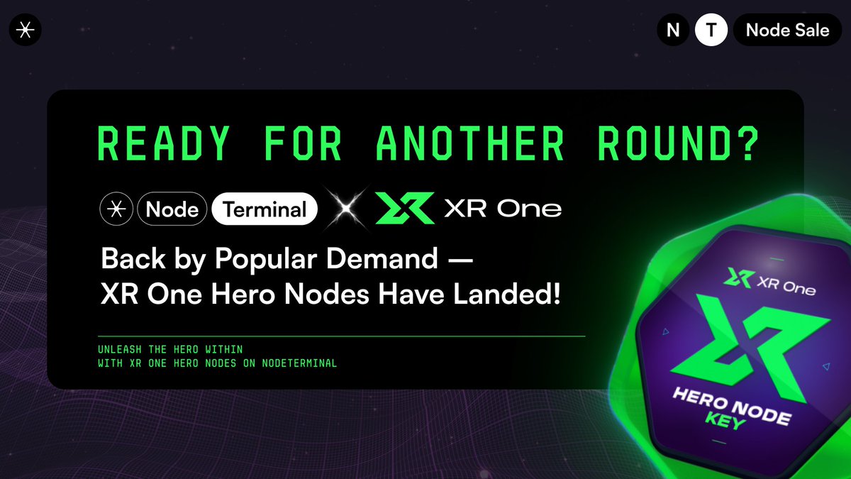 🔔Special offer: <a href="/XR_Foundation/">XR One Network</a> Hero Nodes by @saltwatergames is coming again on Tuesday (December 17th)

1.5% of the XR Token Supply to Early Hero Rewards, with the accrual of these to begin from the moment the Hero Node Public Whitelist sale began.

4% of the $XR token supply