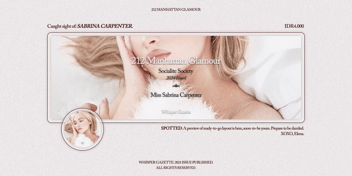 Sweet evening darls, I have four ready-to-go layout of Decadence, priced at IDR4,000/each. Each purchase includes a free retext of each part. Don’t hesitate to DM if you’re interested! X 

#zonauang