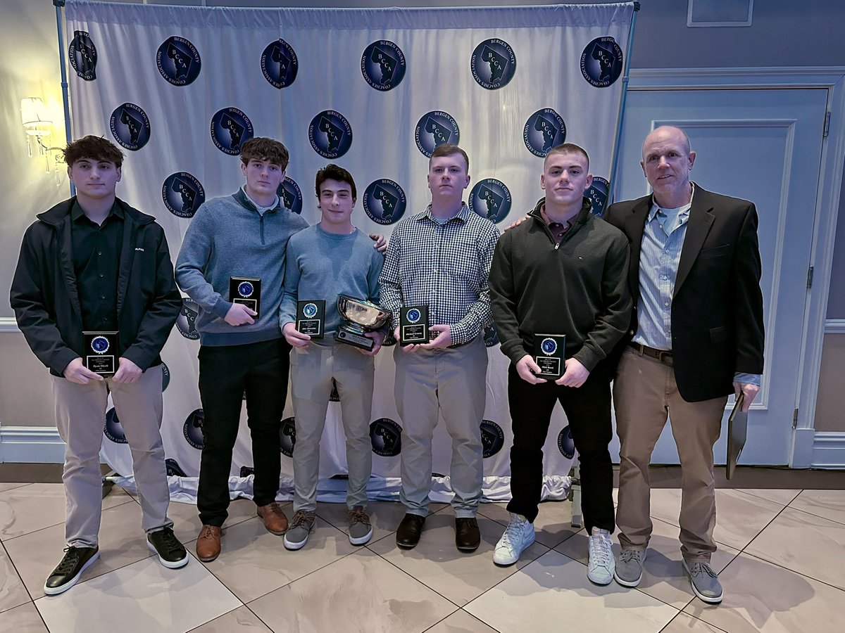 Lots of hardware for the Golden Knights at the BCCA All County dinner Tuesday evening. Thank you BCCA! 

First Team All County 
Ryan Miceli-DL 
Ronan Malady- WR 
Alex Orecchio- DB 
Michael Gracey- OL 
Nick Rossi-RB 
Brian Dunn- Coach of the Year
NVOT FOOTBALL- Team of the Year