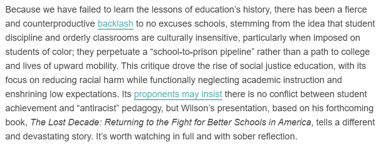 AEIeducation's tweet photo. "Does any field have a weaker grasp of its own history than education?"

@rpondiscio reflects on his event, "Bringing High Expectations Back to Education," at @educationgadfly: https://t.co/pLrQz5uQli
