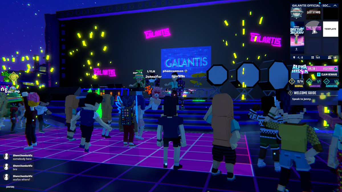 Rocking out at the <a href="/wearegalantis/">Galantis</a> Stage in <a href="/TheSandboxGame/">The Sandbox</a>. The virtual crowd is going wild! 🎉🔊 register-landings.sandbox.game/alphaseason4-s… #TheSandbox #AlphaSeason4 #AS4SocialChallenge