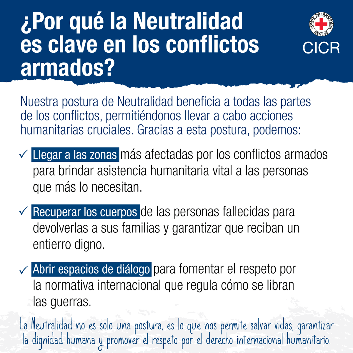 CICR_co's tweet photo. 🌎 Hoy celebramos el #DíaInternacionaldelaNeutralidad y queremos resaltar la importancia de este principio, que es fundamental en la labor del CICR. 👇👇 https://t.co/pG1eAmcpRq