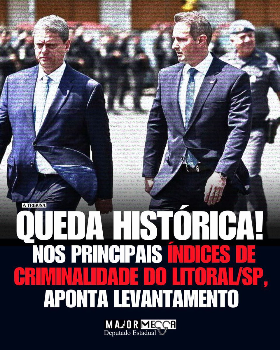 O crime organizado não se sustenta sozinho; durante anos, teve apoio no governo do estado. Hoje, a realidade mudou. O combate é eficaz, mas o crime encontrou amparo em parte da mídia e em quem lucra com ele.

A queda histórica nos índices de criminalidade no litoral, antes