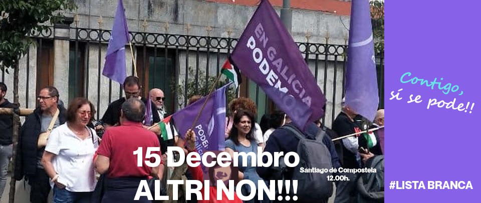 LBSiSePode's tweet photo. Este 15 de decembro, ateiguemos as rúas de Santiago, dicindo algo e claro
#AltriNon
Pero antes, entra en
https://t.co/rMA1YbO5Gs e vota #ListaBranca por orde de preferencia.
Mañá, venres, 13 de decembro, último día para votar.
#ContigoSiSePode https://t.co/0qarpiYINU