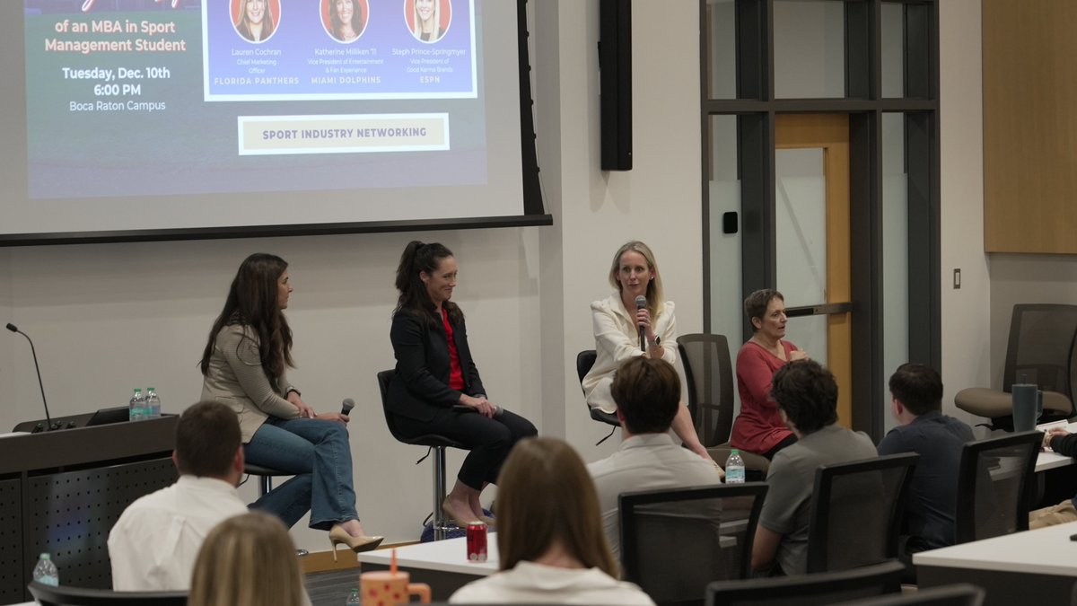 Florida Atlantic Executive Education (@fauexeced) on Twitter photo We hosted a special #FAUExecEd "Day in the Life" event for our <a href="/faumbasport/">FAU MBASport</a> program & prospective students. We had the privilege of featuring a panel of women leaders in the sports industry who shared invaluable insights & experiences.
A big thank you to everyone who attended! We hosted a special #FAUExecEd "Day in the Life" event for our <a href="/faumbasport/">FAU MBASport</a> program & prospective students. We had the privilege of featuring a panel of women leaders in the sports industry who shared invaluable insights & experiences.
A big thank you to everyone who attended!