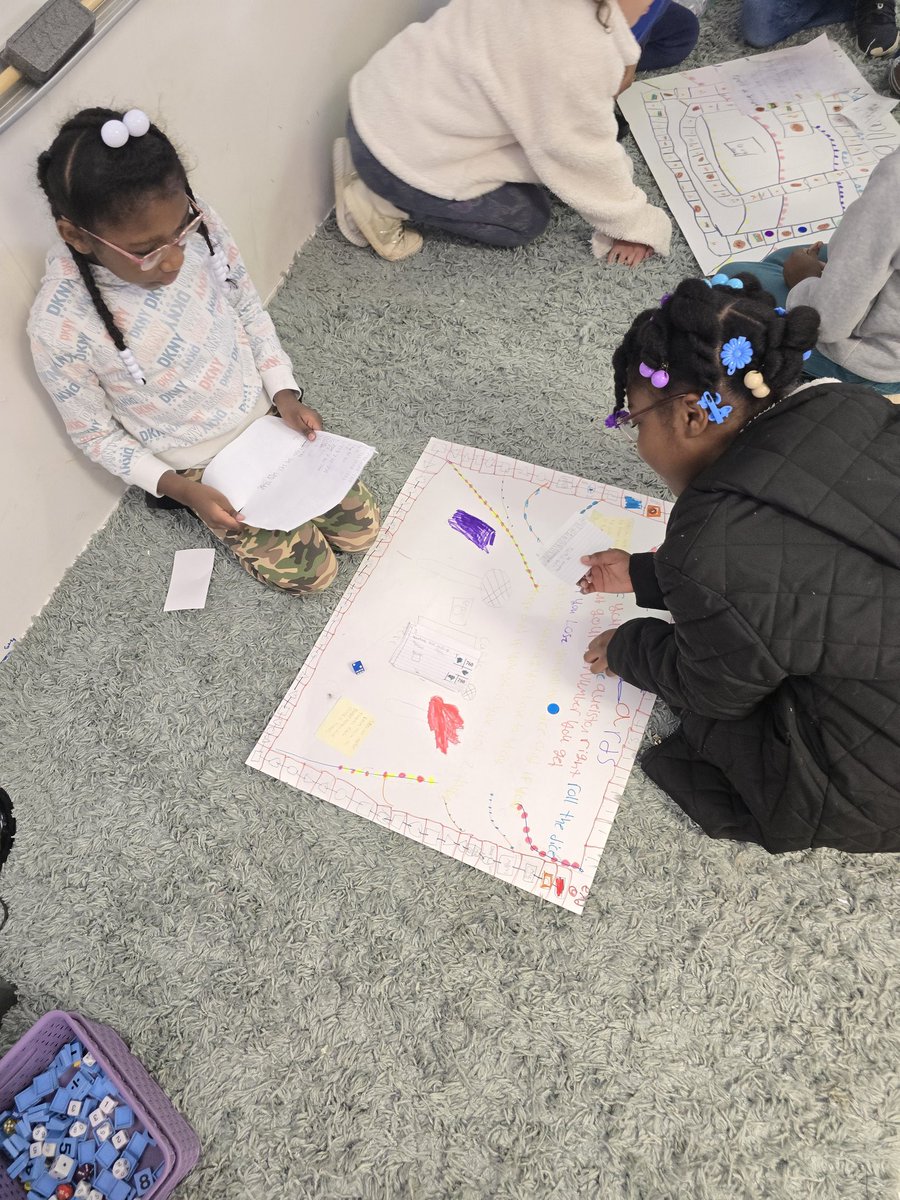 JanetTolbert6's tweet photo. 3rd graders playing the algebra board games that they created at the end of our algebra unit. @LGE__HCS @BrittanySutton_ @SparkleTSmith https://t.co/KHG8cXwjXT