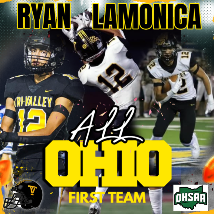 1st Team All-Ohio DB Ryan Lamonica (set the school record with 10 interceptions during the 2024 season)