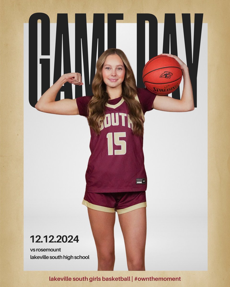 Game Day ❤️💛
🆚 Rosemount 
⏰4:15pm B squad, 5:00pm 9th, 5:30pm JV, 7:00pm V
📍Lakeville South High School
🔦8th grade spotlight night 
#OwnTheMoment