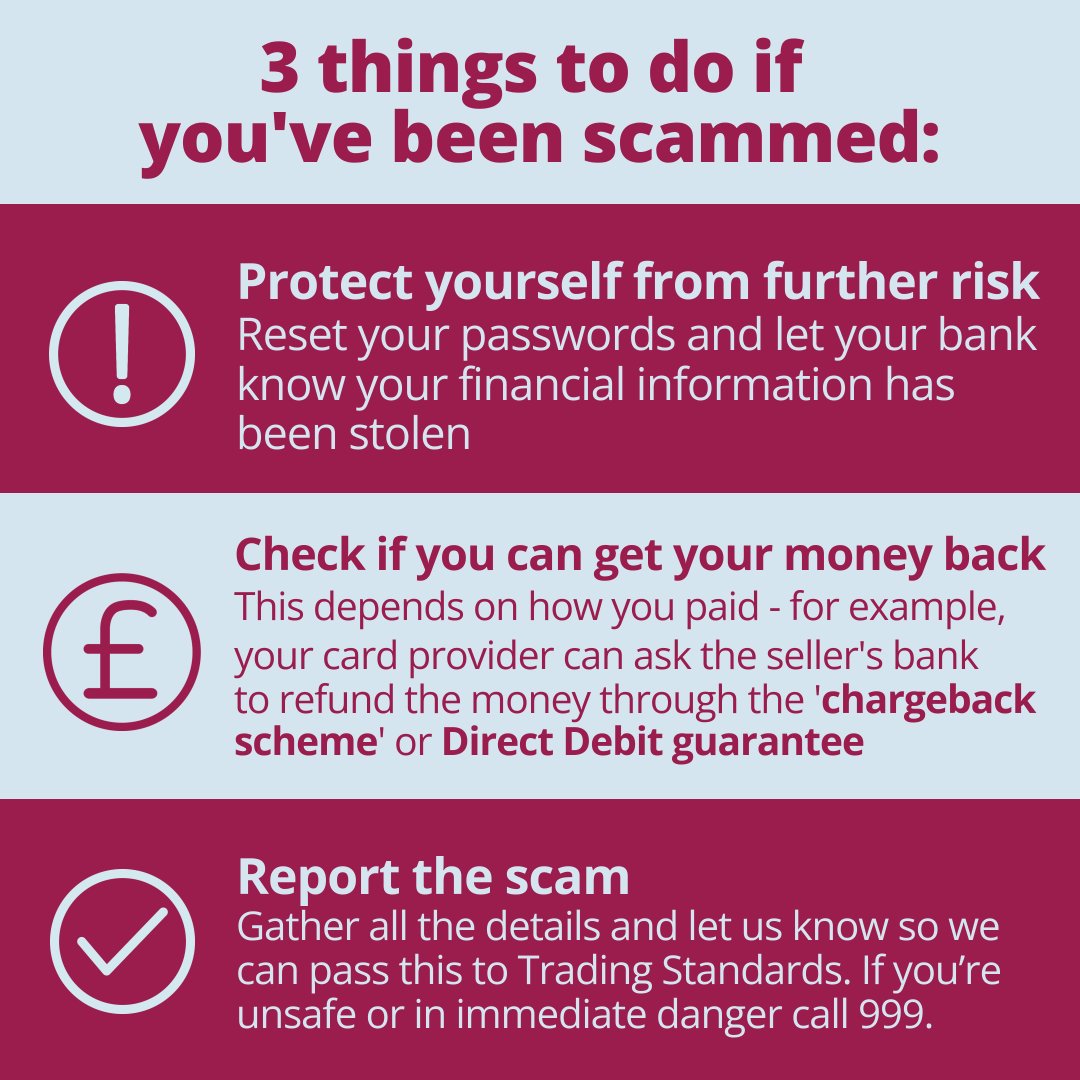 😟 Had a problem with a shop when buying for #Christmas?

Our online tool can help you check if you’ve been scammed.

Be #ScamAware and head over to our website ⤵️
bit.ly/3ZM3Y51