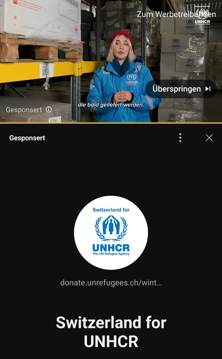Wright_Sandro's tweet image. Die UN #RefugeesWelcome - Irgendwie und Irgendwas Werbeanzeige auf YouTube, erklärt dir, dass die armen Kinderlein in der Afrikraine #jetzt frieren. Auch ist Winter und eine kleine #Spende wird sicher helfen! 😢🥹