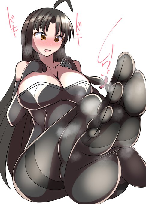 「あの…あまり嗅がれると…恥ずかしいです…///」 ムチムチ黒タイツ祥鳳さん(ˇωˇ) 連続1742日目  #艦これ版真剣お絵描き60分一本勝負_20241212 #艦これ版深夜の真剣お絵描き60分一本勝負 #10000日チャレンジ #めび環んどろ #祥鳳 