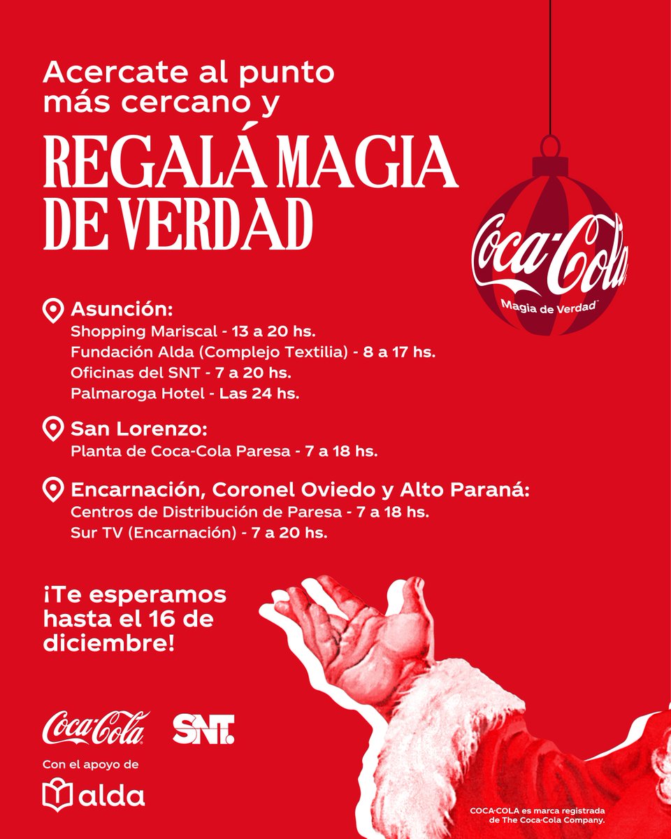 🎁 Un simple gesto puede traer alegría a una niña o un niño en esta Navidad.

¡Regalá un juguete y sé parte de la magia! ✨

🔗 Conocé más en bit.ly/LaMagiaDeDar

#LaMagiaDeDar #MagiaDeVerdad