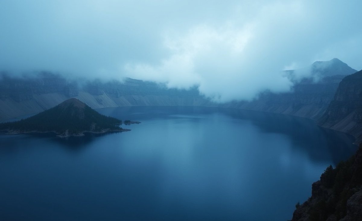 jperwyn's tweet image. Crater Lake looks like something out of a dream—perfectly still, impossibly blue, and hiding who knows what in its depths.