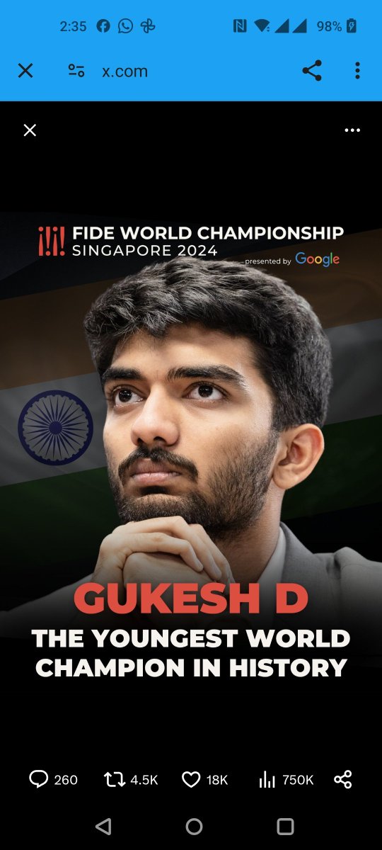 #worldchampion #chessbaseindia #Chess 
Congratulations Champion 🎉🎉🎉🎉🎉 
You made everyone proud today