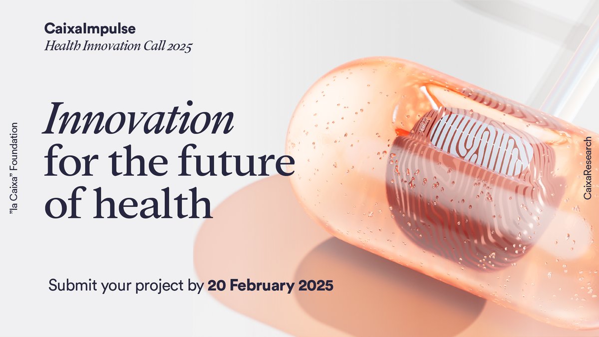 1/📣 The #CaixaImpulse Innovation 2025 call is open!

This program aims to transfer research results from the laboratory to patients.

We are looking for outstanding projects promoted by research centres, hospitals and universities.

More information here:⬇️

🔗