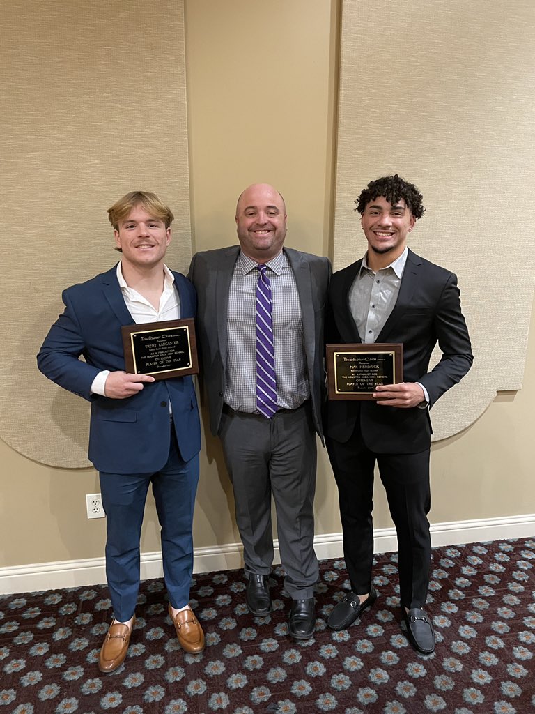 We enjoyed celebrating <a href="/KLEINCAINFB/">Klein Cain Football</a> players <a href="/Maxw_Hendrick/">Maxwell Hendrick</a> &amp; <a href="/TrentLancaster7/">Trent Lancaster</a> last night <a href="/HoustonTDClub/">Houston TD Club</a> Player of the Year Banquet! Great players &amp; even better kids! Proud to say I coached them! 
#FNA 
#REIGNCAIN