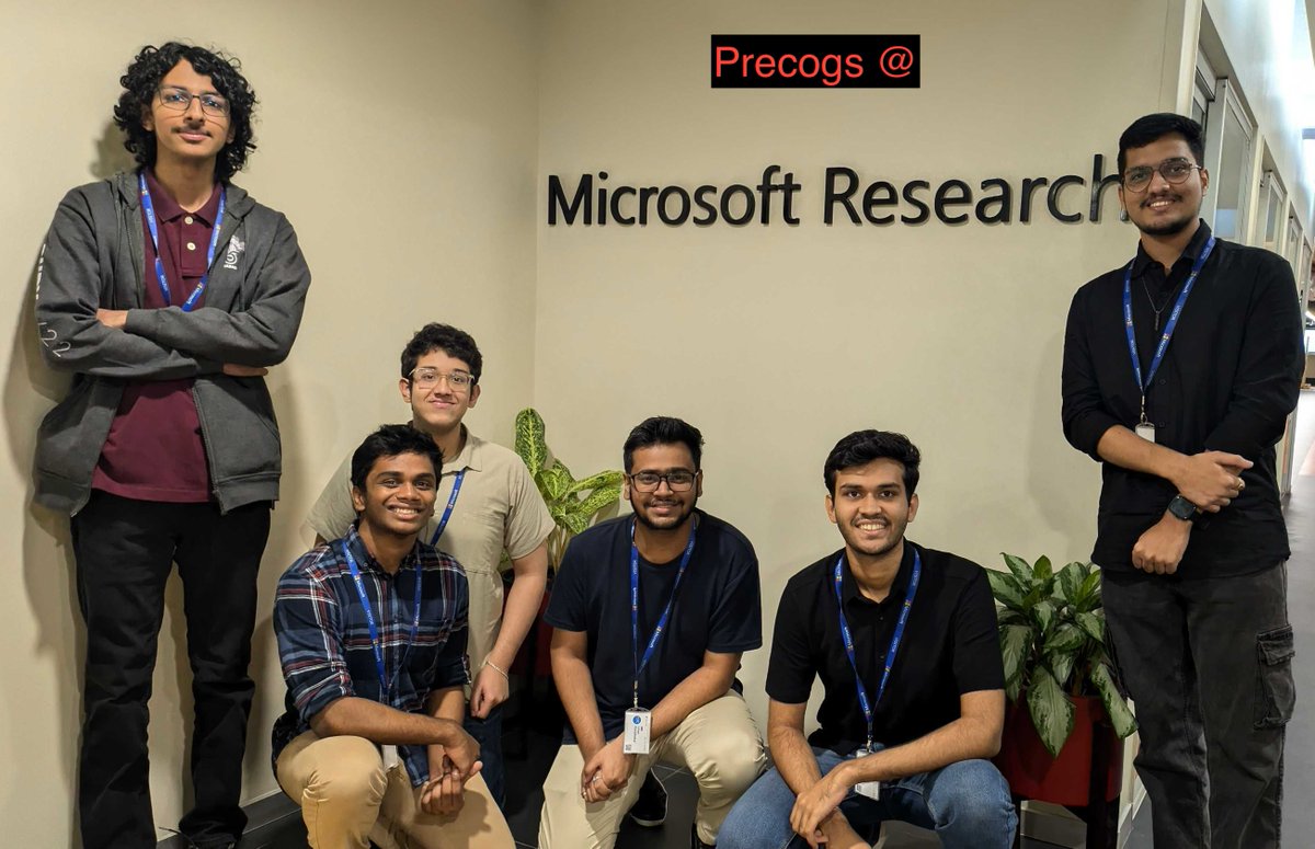 🤝🏾 Connections in #Bengaluru, please welcome six Precogs visiting Microsoft Research for next 10 days! 👋🏾 If you’re in Bengaluru feel free to connect 👋🏾 #IIITHStudentsRock 

🤩 Fun fact: Students rarely dress this well when they are on campus; I almost didn't recognize them 😄