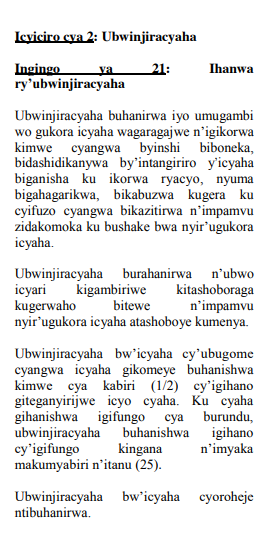 UncleGobby's tweet photo. @Mao17081994 @TalkLawRw @AuggyGiraso @ShemaPrive @EmmanuelCyiza2 @filio001 @shikamaelisee @Rwakigenza Twibutse #ABASOMYI ko amategeko afite uko agena #ihanwa ry'#ubwinjiracyaha ari nabyo bita "attempted to commit a crime" nk'uko biteganywa n'ingingo ya 21 ya #CP2018 babona ku shusho iri ku mugereka.
Icyaha cy'#Ubwicanyi gihanishwa #burundu bityo yahabwa igihano cy'imyaka 25. https://t.co/IFYiJeEkGg