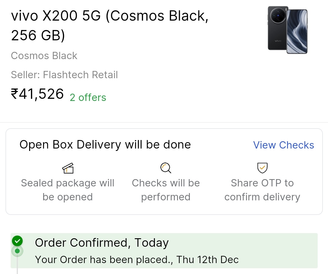 iamjakaz's tweet photo. Pre Booked Vivo X200 , I thought they were giving  Extended warranty and free TWS . Still a good deal https://t.co/FhYcBSLihL