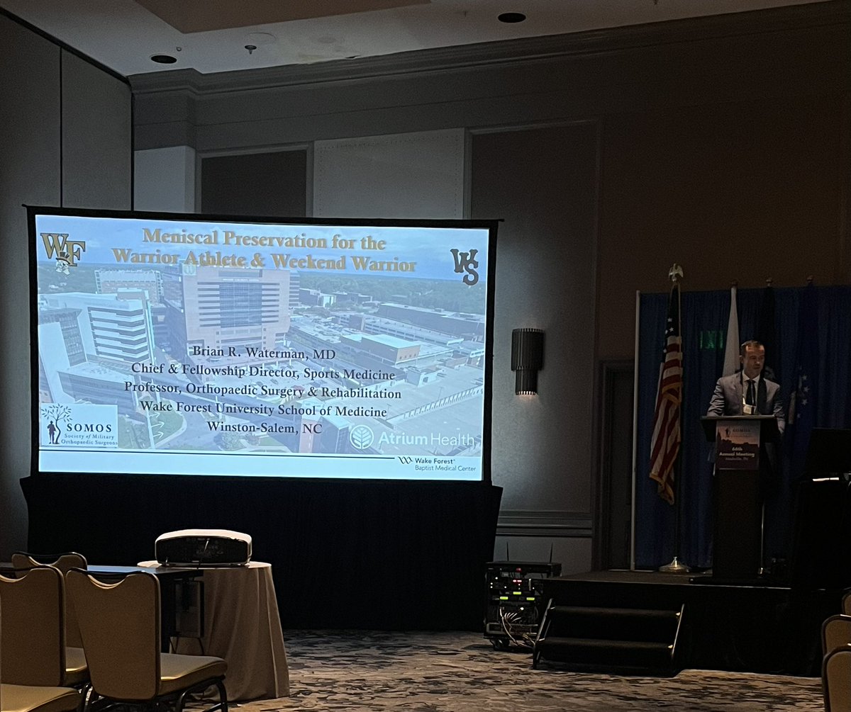 Society of Military Orthopaedic Surgeons (@milortho) on Twitter photo Thank you to two of our civilian moderators who continue to support SOMOS in big ways! Starting the day off with cartilage & meniscal preservation pearls from two pros in the sports medicine field, Dr. Cassandra Lee & Dr. Brian Waterman #SOMOS2024 <a href="/doccasslee/">Cassandra Lee</a> <a href="/H2O_SportsMD/">Brian Waterman, MD</a> Thank you to two of our civilian moderators who continue to support SOMOS in big ways! Starting the day off with cartilage & meniscal preservation pearls from two pros in the sports medicine field, Dr. Cassandra Lee & Dr. Brian Waterman #SOMOS2024 <a href="/doccasslee/">Cassandra Lee</a> <a href="/H2O_SportsMD/">Brian Waterman, MD</a>