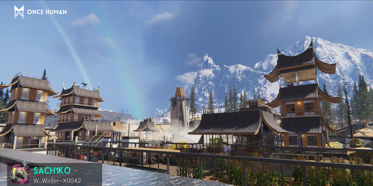 DoctorTokyo's tweet photo. Welcome to Sulphur Springs. It's almost like a different game, walking around in our hive base. The building opportunities are endless in #OnceHuman #VirtualPhotography https://t.co/ypmD5yX61c
