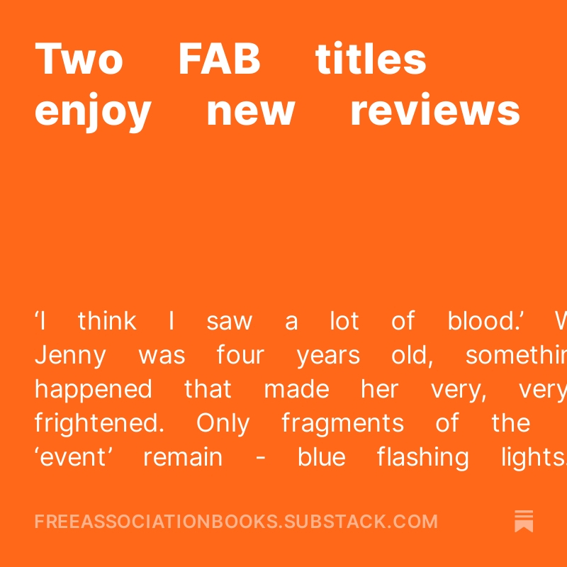 FreeAssociationBooks (@fab_publishing) on Twitter photo Have you subscribed to our #Substack yet? freeassociationbooks.substack.com Have you subscribed to our #Substack yet? freeassociationbooks.substack.com
