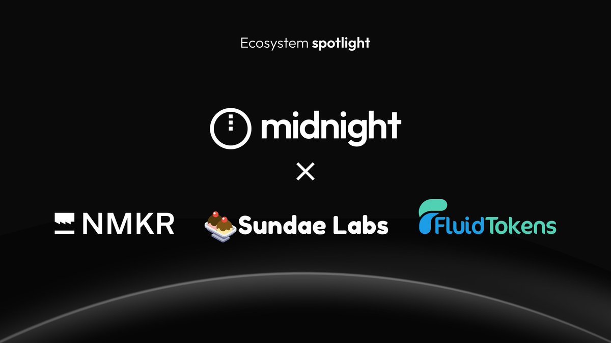 Midnight (@midnightntwrk) on Twitter photo 1/ Introducing the newest ecosystem collaborators on the #MidnightNetwork:
<a href="/SundaeSwap/">Sundae Labs 🍨</a>, <a href="/nmkr_io/">NMKR</a>, and <a href="/FluidTokens/">FluidTokens</a>. 🤝 1/ Introducing the newest ecosystem collaborators on the #MidnightNetwork:
<a href="/SundaeSwap/">Sundae Labs 🍨</a>, <a href="/nmkr_io/">NMKR</a>, and <a href="/FluidTokens/">FluidTokens</a>. 🤝