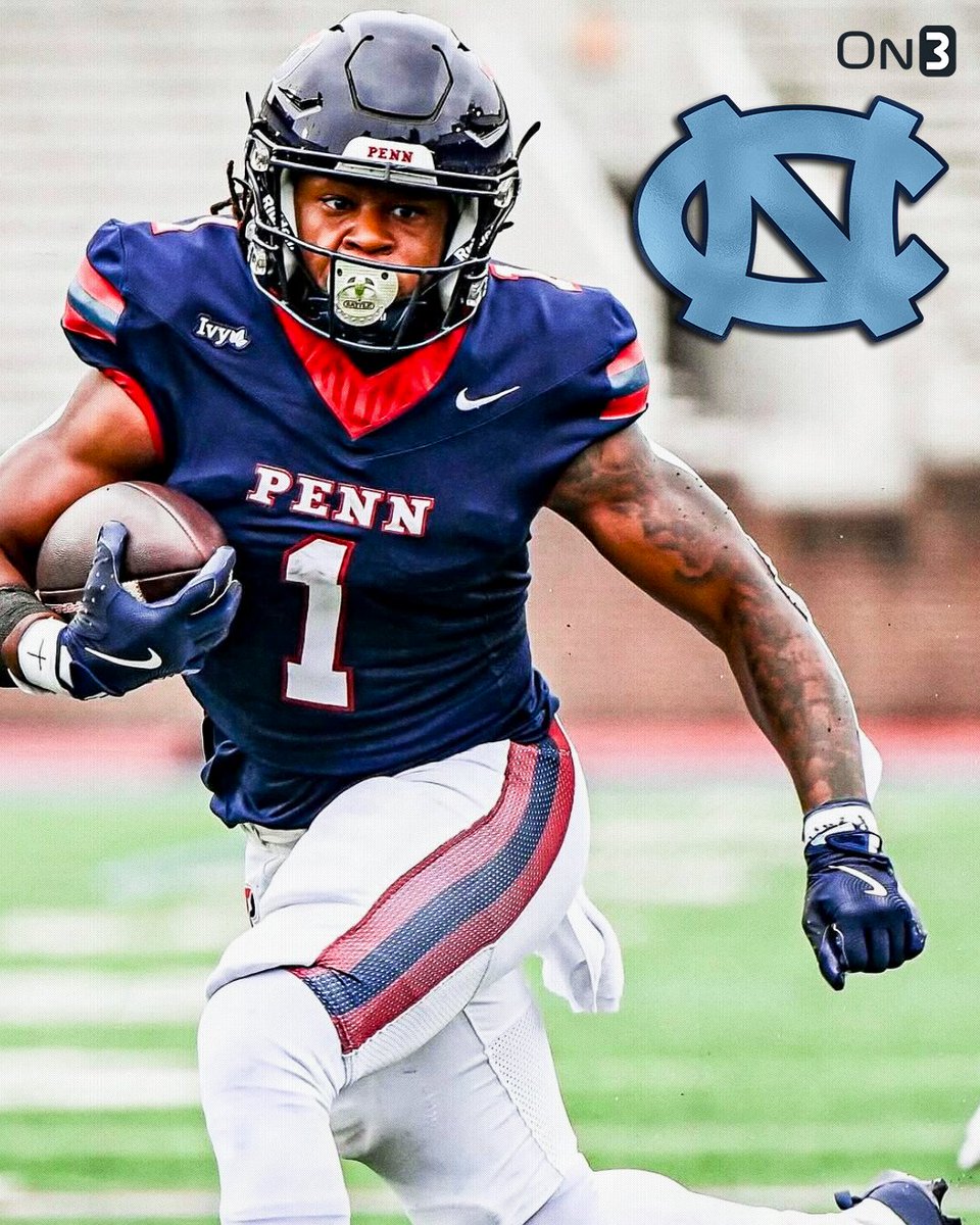 Bill Belichick and North Carolina have sent out an offer to Penn transfer RB Malachi Hosley🐏

Hosley rushed for 1,192 yards and 9 touchdowns this season.

on3.com/db/malachi-hos…