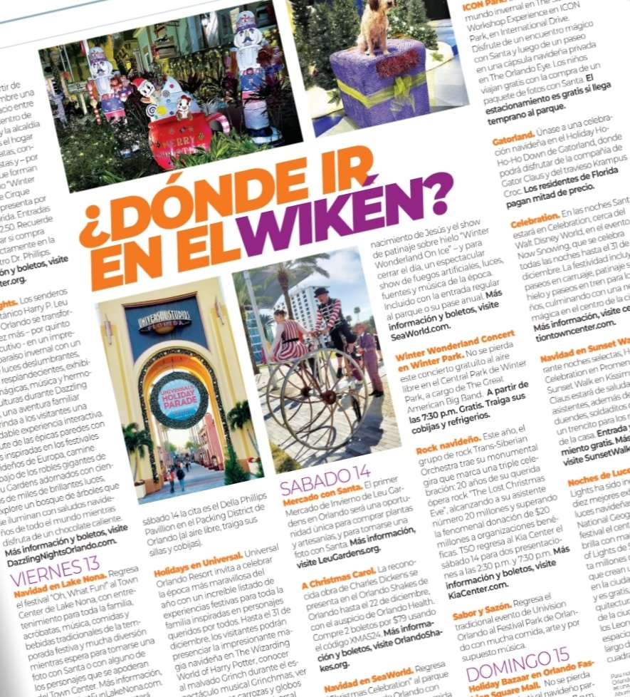 Busca el calendario de eventos del weekend en la edición de hoy de <a href="/prensafl/">La Prensa Orlando</a>  de #Orlando y chequea nuestra página de Facebook en estos días, ¡son muchas las cosas para pasarla bien sin gastar mucho!
#Navidad
#Orlando
#Florida
#Gratis