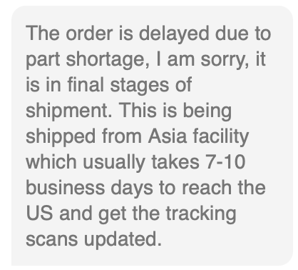 GujjuER's tweet photo. @MichaelDell @Dell not sure what is going on with such a big name. You representative are telling me that you have part shortage and that will create a delay. Do you not have a planning team to take care/forecast of demand? I am surprised that with lacks of basics. https://t.co/QZ7iF4C6zO