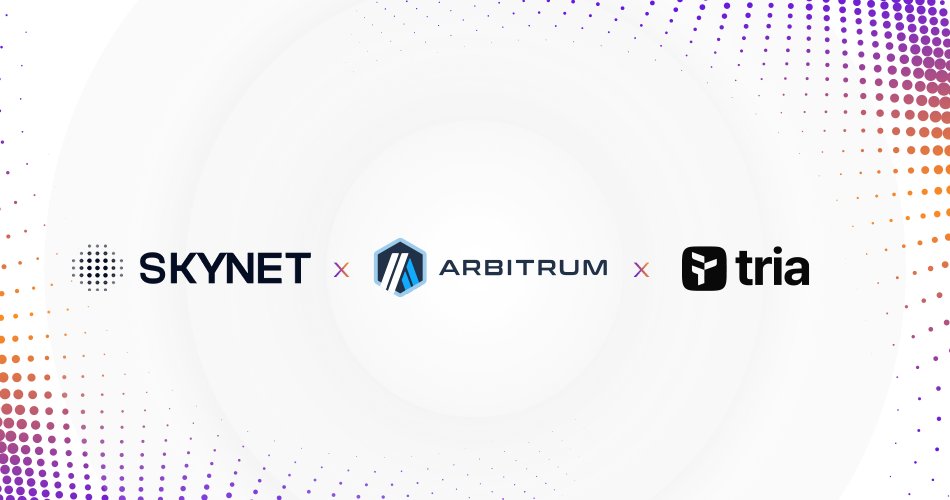 It’s time for AI to step into the real world.

Skynet and <a href="/useTria/">Tria</a> are joining forces to make <a href="/arbitrum/">Arbitrum</a> THE ultimate hub for the AI Agent economy—where AI can get real work done:

🔹 Book travel
🔹 Access products &amp; services
🔹 Pay for these resources

This is just the beginning.