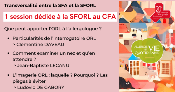 SocieteSfa's tweet photo. 📣 Retrouvez une session dédiée à la #SFORL au #CFA2025
📅 15 au 18 avril à Paris
Une collaboration unique pour encourager l’échange d’expertises et enrichir les connaissances scientifiques.
Programme &amp; Inscription 👇
 https://t.co/74nbUbdz4q https://t.co/LTrWUZ0VZJ