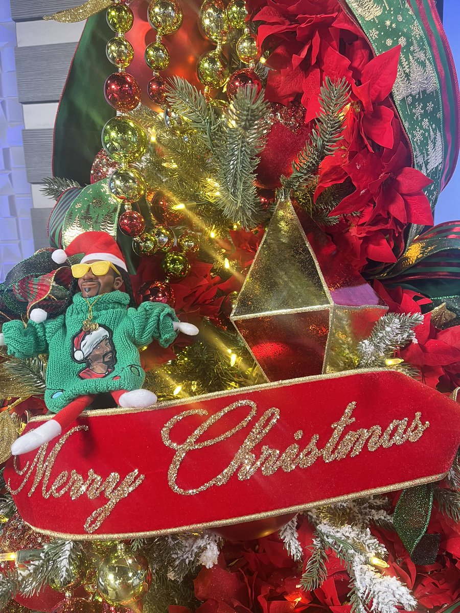 My emotional support elf is back!! No question who his favorite person at the station is… #snooponastoop