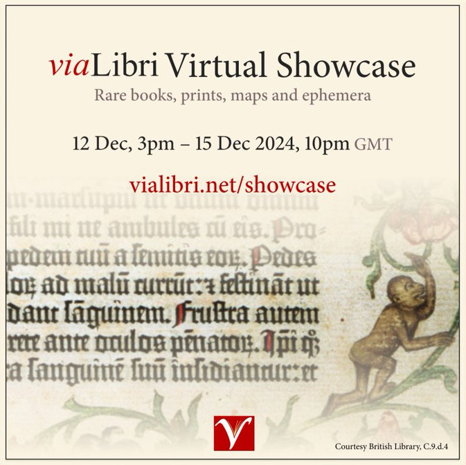 oakknollbooks's tweet photo. Now open! The viaLibri Virtual Showcase!
Visit Oak Knoll's virtual booth here:
https://t.co/9OtwLAmyyI
The fair ends Sunday, December 15 at 5:00pm EST
#oakknollbooks #viaLibri #virtualbookfair #bookfair #booksaboutbooks #rarebooks #antiquarianbooks #bookcollecting #books https://t.co/kTMBDSK6pW