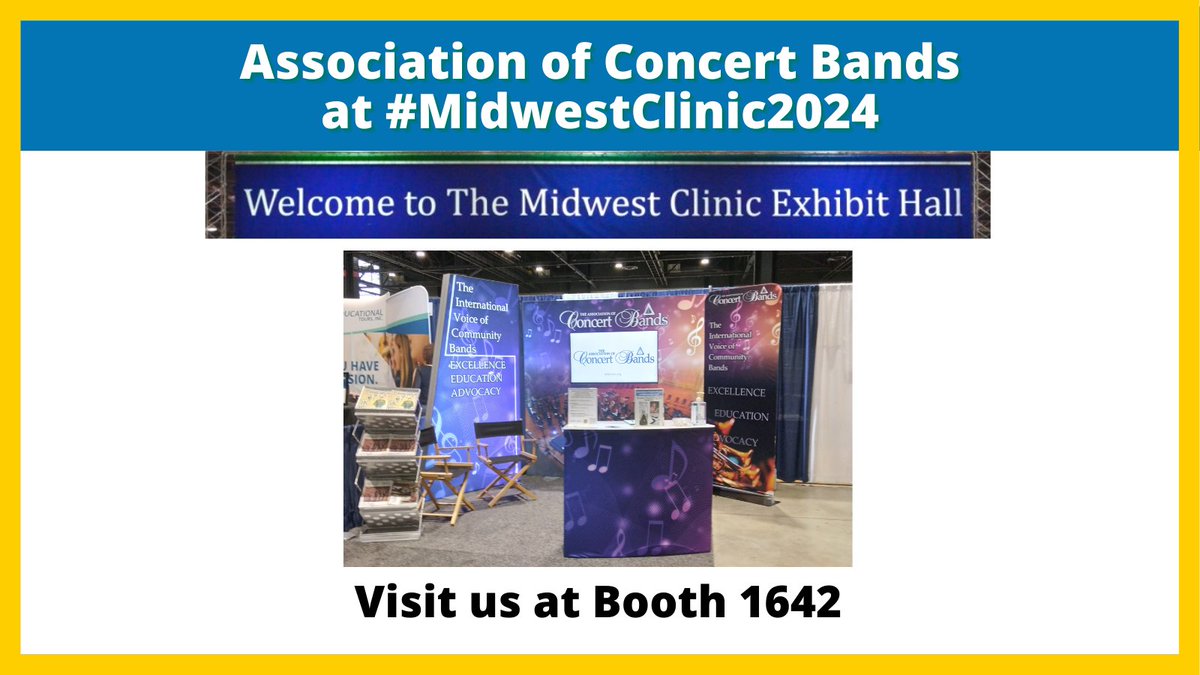 Come visit us during the <a href="/midwestclinic/">The Midwest Clinic</a> at Booth 1642  #midwestclinic #concertband  #midwest #Chicago
