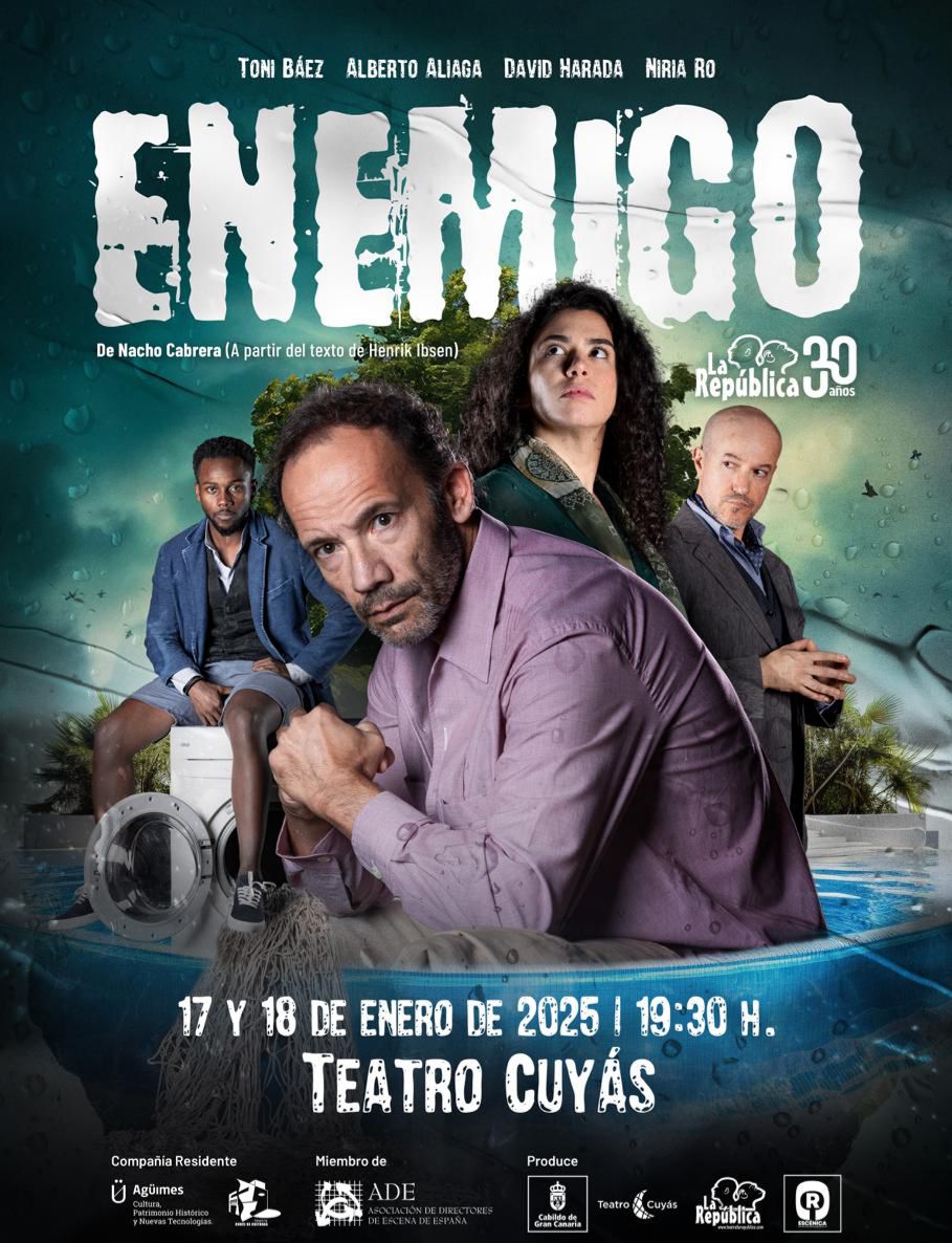 #30AñosTeatroLaRepública¿"Y si La verdadera libertad radica en cuestionar la mayoría, porque seguirla ciegamente es la mayor mentira social?"  ENEMIGO de @teatrolarepublica , 17 y 18 de enero a las 19:30h en coproducción con@teatroCuyasy @crescenica <a href="/culturaguimes/">Cultura Agüimes</a>