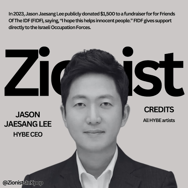 pannchoa's tweet photo. HYBE CEO Lee Jaesang reported to have donated $1,500 to the Israeli military
https://t.co/FyqUaOtVTA https://t.co/5gKjxV62q7