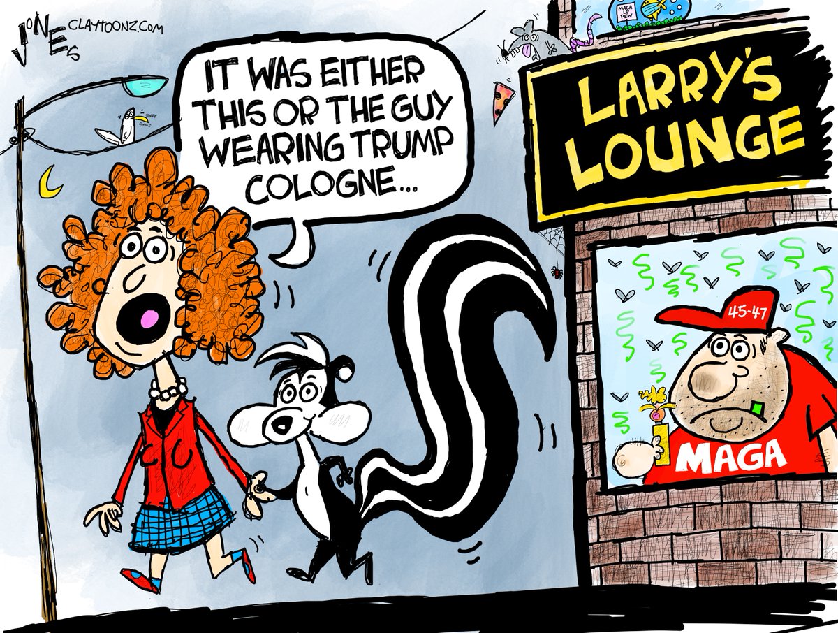 claytoonz's tweet photo. MAGA Le Pew #Trump #MAGA #TrumpCologne #TrumpMerch #TrumpGrift #MAGAstinky #MAGAsmell #MAGAStinks #PepeLePew https://t.co/XuRF5r2U6b