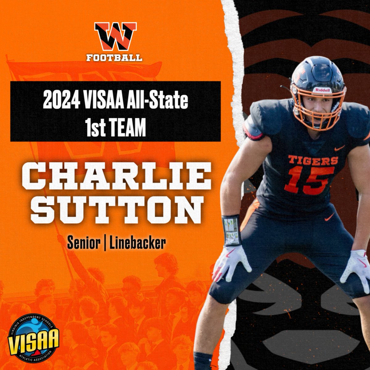 WFS_Athletics's tweet photo. Congratulations to senior Charlie Sutton '25 for being named to the 2024 VISAA All-State 1st Team! https://t.co/1IDNup3dxC