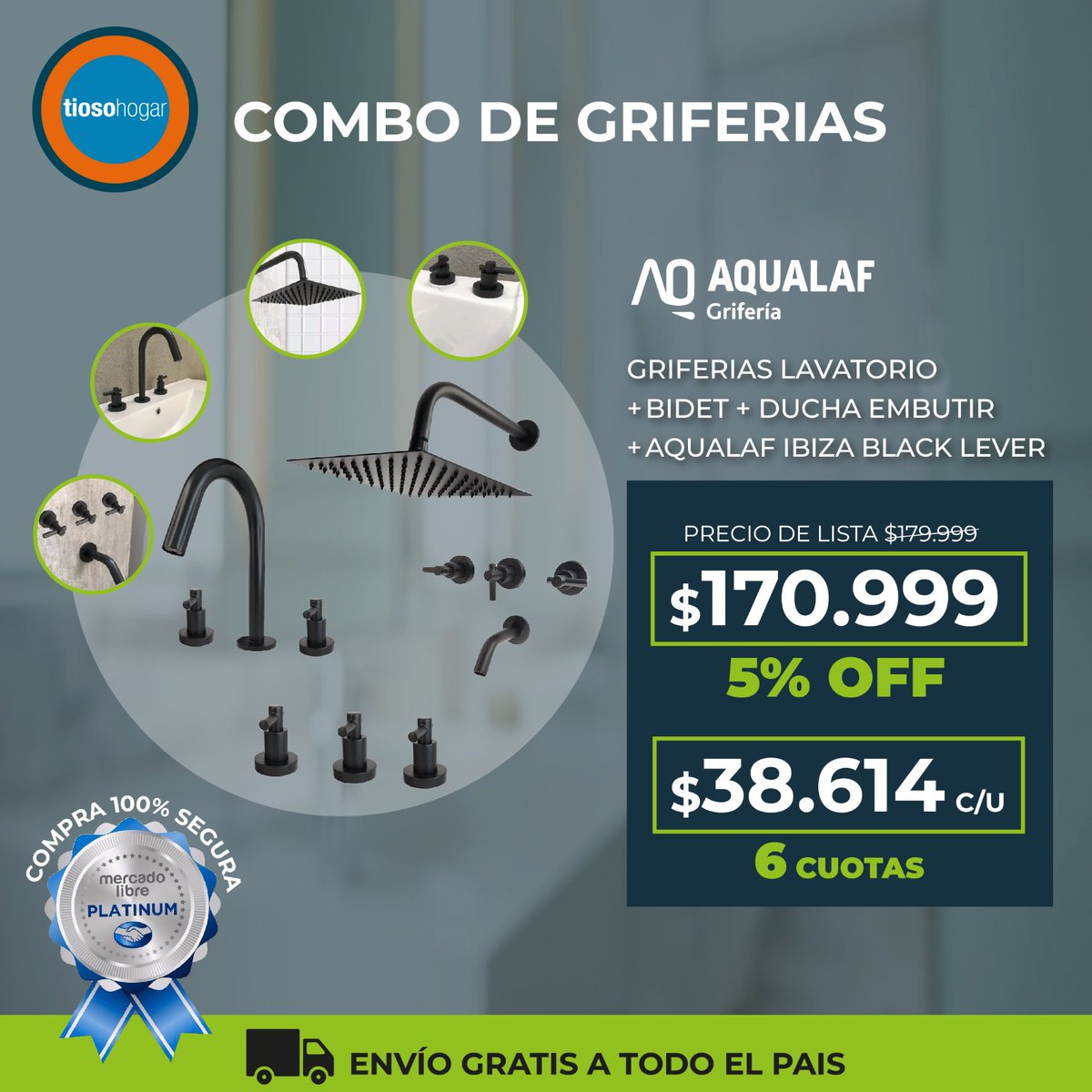 TiosoHogar's tweet photo. Las morochas tienen ese no se qué...🫠
Hoy te traigo este kit de griferias Ibiza Black de Aqualaf, con 5 años de garantía. 
Compralas en este link
https://t.co/7aBkDjKKsp https://t.co/LvgNoLPFVx
