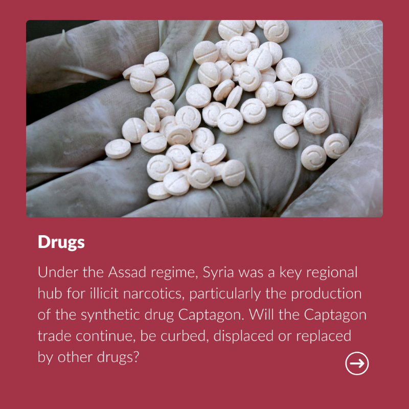 GI_TOC's tweet photo. Syria is in a state of flux and will be for the foreseeable future. 

❗️Illicit economies flourish in conditions of change and instability. 

🔭 Here are some criminal dynamics to watch.

Check Syria's country profile in our #OCIndex ⬇️