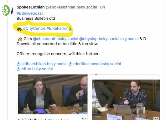 SpokesLothian's tweet photo. Transport Cttee 12.12.24
Our full thread on Bsky
HERE--> https://t.co/Gdj0v8JzbB
topics include..
@SMorningsidePS
#CliftonRoad dangers
@20splentyforus - rural
#BikeParking - city centre
#BikeHire
#DalmenyPark
@scotgov🚲🚶♂️👩🦽funding
#TrafficOrders - delays
@qdcc @edfoc @SW20Ed https://t.co/gWVvaacUQI