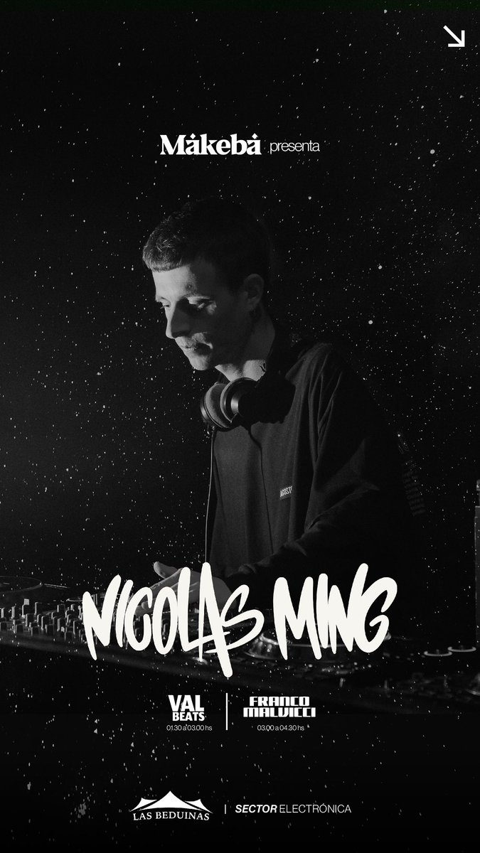 makebaclub's tweet photo. LAS BEDUINAS

🎧VALBEATS
🎧FRANCO MALVICCI
🎧NICO MING

🔥🕶️🔥 https://t.co/F9be62oc3f