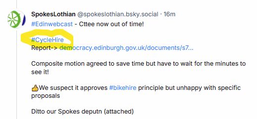 SpokesLothian's tweet photo. Transport Cttee 12.12.24
Our full thread on Bsky
HERE--> https://t.co/Gdj0v8JzbB
topics include..
@SMorningsidePS
#CliftonRoad dangers
@20splentyforus - rural
#BikeParking - city centre
#BikeHire
#DalmenyPark
@scotgov🚲🚶♂️👩🦽funding
#TrafficOrders - delays
@qdcc @edfoc @SW20Ed https://t.co/gWVvaacUQI